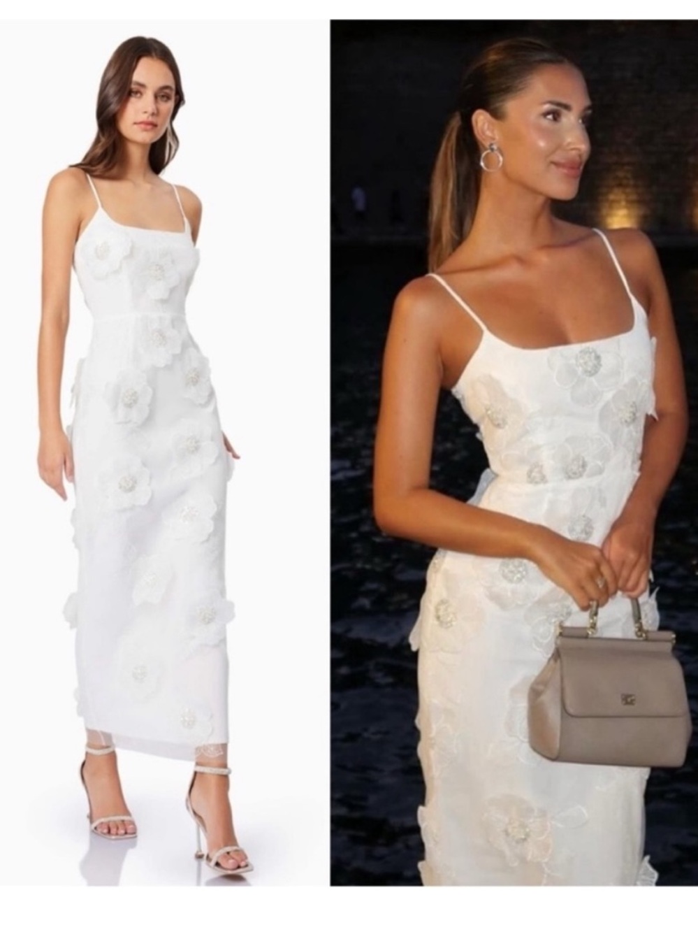 ELLIATT Dahlia Midi Dress in Ivory